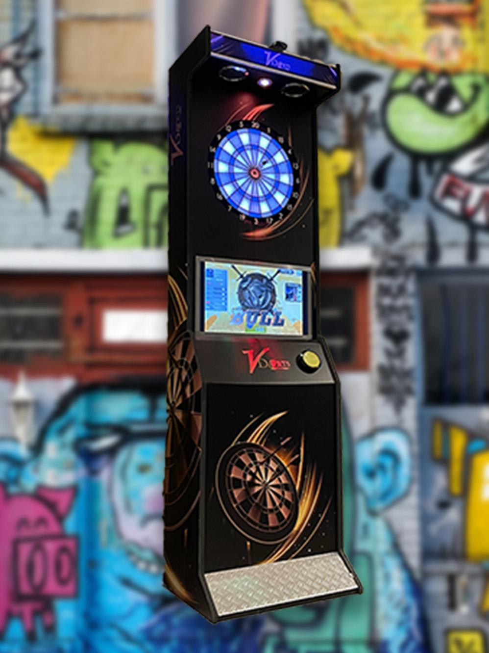 Fat Cat Mercury Electronic Pointe Douce Cible De Fléchettes Avec Cabinet